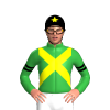 Green, Yellow Crossed Sashes, Double Armbands, Black Cap, Yellow Star