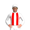 White, Red Stripes