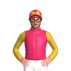 Cerise, Gold Diamond And Sleeves, Cerise Three Diamonds, Gold Diamonds Cap