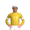 Gold, White Armbands And Cap