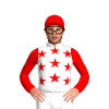 White, Red Stars, Sleeves And Cap