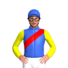 Royal Blue, Red Sash, Yellow Sleeves