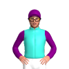 Turquoise, Purple Diamond, Sleeves And Cap