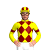 Yellow, Maroon Diamonds and Armbands, Striped Cap
