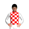 Red And White Checks, White And Black Seams Sleeves, Black Cap