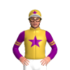 GOLD,PURPLE STAR,PURPLE SLEEVES,GOLD DOUBLE ARMBANDS,CAP,PURPLE STAR,WHITE PEAK