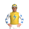 GOLD , DENIM LIGHTNING BOLT, WHITE SLEEVES, DENIM STARS,GOLD , DENIM STARS CAP,WHITE PEAK