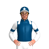 INDIGO, WHITE EPAULETTES, WHITE SLEEVES, INDIGO ARMBAND, CAP, WHITE STAR, PEAK