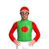 GREEN,RED DISC,SLEEVES, RED CAP, WHITE PEAK