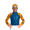 INDIGO, ORANGE EPAULETTES, SLEEVES, INDIGO STARS, ORANGE CAP, INDIGO STARS, WHITE PEAK
