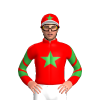 RED,GREEN STAR,GREEN CHEVRONS SLEEVES,RED CAP,GREEN STAR,WHITE PEAK