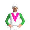 WHITE,DEEP PINK VEE,GREEN SLEEVES 