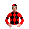RED,BLACK DIAMONDS,ARMBAND,BLACK QUARTERS CAP,WHITE PEAK