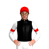 Black, White Sleeves, Red Armbands And Cap