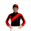 Black, Red Sash, Striped Sleeves, Quartered Cap