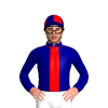 Navy Blue, Red Stripe, Red Seams, Navy Blue Cap Red Quartered
