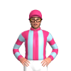 Pink, Light Blue Stripes, Hooped Sleeves