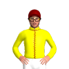 Yellow, Maroon Seams And Cap