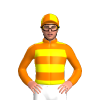 Orange And Yellow Hoops, Quartered Cap