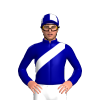 Dark Blue, White Sash, Quartered Cap