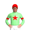 Pale Green, Red Star, Armbands And Cap