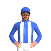 Royal Blue, White Stripes, Three Diamonds Sleeves