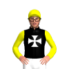 Black, White Maltese Cross, Yellow Sleeves And Cap With Black Maltese Crosses