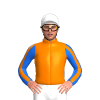 ORANGE, BLUE FIVE STARS, ORANGE STAR, BLUE SLEEVES, ORANGE STRIPE, White cap