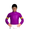 PURPLE, GOLD FIVE STARS, ARMBAND, Black cap