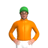 ORANGE, Green cap
