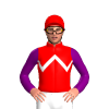 RED,WHITE ZIGZAG CHEVRON,PURPLE SLEEVES, Red cap
