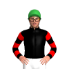 BLACK, YELLOW FIVE STARS, BLACK SLEEVES, RED HOOPS, Green cap
