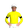YELLOW, BLACK SIX SPOTS, ARMBANDS, White cap