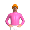 HOT PINK, Orange cap