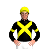 BLACK, YELLOW CROSSED SASH, ARMBAND, Yellow cap