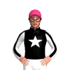 BLACK, WHITE STAR, WHITE SLEEVES, BLACK STRIPE, Pink cap