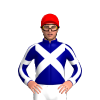 NAVY, WHITE CROSSED SASHES, STRIPE SLEEVES, WHITE ARMBAND, CUFF, Red cap
