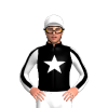 BLACK, WHITE STAR, WHITE SLEEVES, BLACK STRIPE, White cap