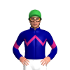 NAVY, MAGENTA ZIGZAG CHEVRON, NAVY SLEEVES, MAGENTA CHEVRON, Green cap