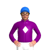 PURPLE, WHITE DIAMOND BAND, PURPLE SLEEVES, WHITE DIAMOND, Blue cap