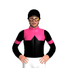 PINK , BLACK HALVES, BLACK DIAMOND BAND , BLACK SLEEVES , PINK ARMBANDS, Black cap