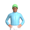 SKY BLUE, YELLOW DIAMOND BAND,SKY BLUE SLEEVES, YELLOW DOUBLE ARMBANDS, White cap