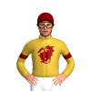 GOLD, MAROON DRAGON, ARMBANDS, CAP 