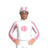 WHITE,PINK SHERBET DISC,STRIPES SLEEVES,STRIPES CAP