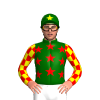 DARK GREEN, RED STARS, YELLOW AND RED CHECKS SLEEVES, DARK GREEN CAP, YELLOW STAR