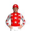 RED, SILVER STARS, SILVER SLEEVES, RED STARS, RED CAP, SILVER STAR CAP