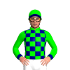 LIME, NAVY CHECKS, CUFF, PEAK