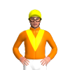 ORANGE, YELLOW VEE,CAP