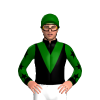 BLACK, DARK GREEN VEE, SLEEVES,BLACK STARS, CUFFS, DARK GREEN CAP