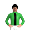 GREEN, BLACK STRIPE, CAP